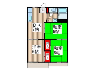 コダイハイツの物件間取画像